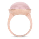 15.60 Carat Genuine Rose Quartz .925 Sterling Silver Ring