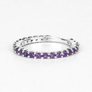 0.78 Carat Genuine Amethyst .925 Sterling Silver Ring