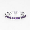 0.78 Carat Genuine Amethyst .925 Sterling Silver Ring