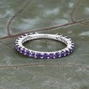 0.78 Carat Genuine Amethyst .925 Sterling Silver Ring