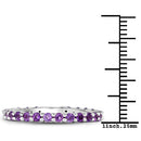0.78 Carat Genuine Amethyst .925 Sterling Silver Ring