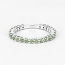 0.91 Carat Genuine Peridot .925 Sterling Silver Ring