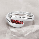 0.74 Carat Genuine Garnet .925 Sterling Silver Ring