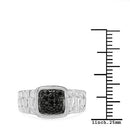 0.22 Carat Genuine Black Diamond .925 Sterling Silver Ring