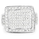 0.61 Carat Genuine White Diamond .925 Sterling Silver Ring