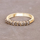 0.50 Carat Genuine Champagne Diamond 14K Yellow Gold Ring (I1-I2)