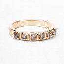 0.49 Carat Genuine Champagne Diamond 14K Yellow Gold Ring (I1-I2)