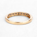 0.45 Carat Genuine Champagne Diamond 14K Yellow Gold Ring (I1-I2)