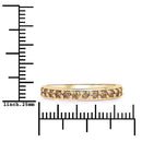 0.45 Carat Genuine Champagne Diamond 14K Yellow Gold Ring (I1-I2)