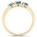 1.03 Carat Genuine Blue Diamond 14K Yellow Gold Ring