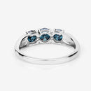 1.03 Carat Genuine Blue Diamond 14K White Gold Ring