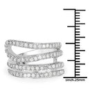 0.83 Carat Genuine White Diamond .925 Sterling Silver Ring