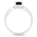1.19 Carat Genuine Green Tourmaline and White Diamond 14K White Gold Ring
