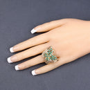2.09 Carat Genuine Emerald .925 Sterling Silver Ring