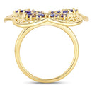 2.50 Carat Genuine Tanzanite .925 Sterling Silver Ring