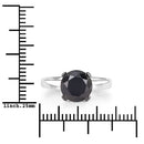 3.00 Carat Genuine Black Diamond 14K White Gold Ring