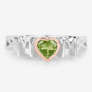 0.44 Carat Genuine Peridot .925 Sterling Silver Ring
