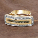 1.08 Carat Genuine Green Sapphire .925 Sterling Silver Ring