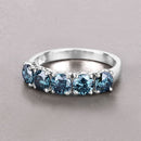 1.22 Carat Genuine Blue Diamond 14K White Gold Ring