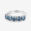 1.22 Carat Genuine Blue Diamond 14K White Gold Ring