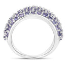 4.22 Carat Genuine Tanzanite .925 Sterling Silver Ring