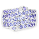 1.58 Carat Genuine Tanzanite .925 Sterling Silver Ring