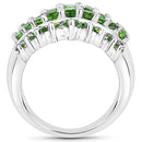 2.48 Carat Genuine Chrome Diopside .925 Sterling Silver Ring