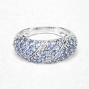 1.48 Carat Genuine Tanzanite .925 Sterling Silver Ring