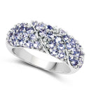 1.48 Carat Genuine Tanzanite .925 Sterling Silver Ring
