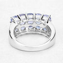2.55 Carat Genuine Tanzanite .925 Sterling Silver Ring