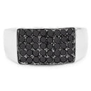 0.43 Carat Genuine Black Diamond .925 Sterling Silver Ring