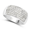 1.21 Carat Genuine White Diamond .925 Sterling Silver Ring