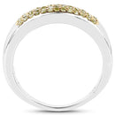 0.22 Carat Genuine Yellow Diamond .925 Sterling Silver Ring