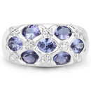 2.31 Carat Genuine Tanzanite .925 Sterling Silver Ring
