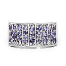 1.23 Carat Genuine Tanzanite .925 Sterling Silver Ring