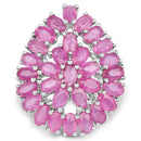 8.10 Carat Genuine Ruby .925 Sterling Silver Ring