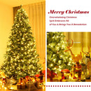 7.5 ft Artificial Christmas Tree with LED Lights and Pine Cones