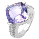 10.30 Carat Genuine Amethyst .925 Sterling Silver Ring