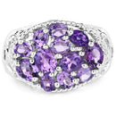 2.64 Carat Genuine Amethyst .925 Sterling Silver Ring