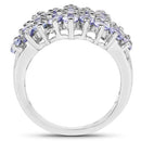 2.80 Carat Genuine Tanzanite .925 Sterling Silver Ring