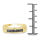 0.50 Carat Genuine Black Diamond .925 Sterling Silver Ring