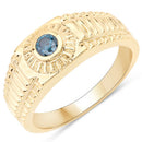 0.20 Carat Genuine Blue Diamond .925 Sterling Silver Ring