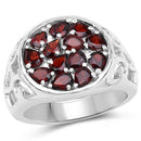 2.34 Carat Genuine Garnet .925 Sterling Silver Ring