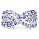 1.49 Carat Genuine Tanzanite .925 Sterling Silver Ring