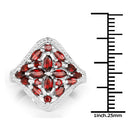 2.24 Carat Genuine Garnet .925 Sterling Silver Ring