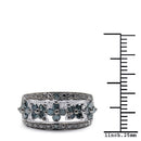 0.62 Carat Genuine Blue Diamond .925 Sterling Silver Ring