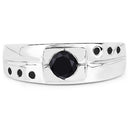 0.56 Carat Genuine Black Diamond .925 Sterling Silver Ring