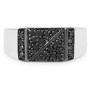 0.35 Carat Genuine Black Diamond .925 Sterling Silver Ring