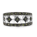 0.32 Carat Genuine Green Diamond .925 Sterling Silver Ring