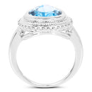 5.30 Carat Genuine Blue Topaz .925 Sterling Silver Ring